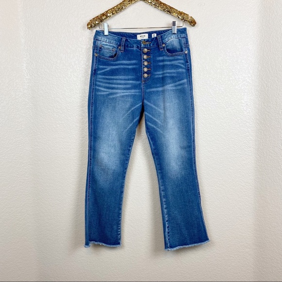 Miss Me • Button Front Basic Crop Boot Jeans - Picture 2 of 15
